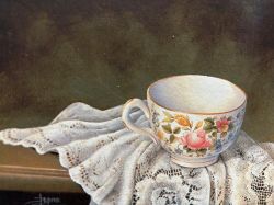 Teacup with Lace by Deanne Fortnam MDA